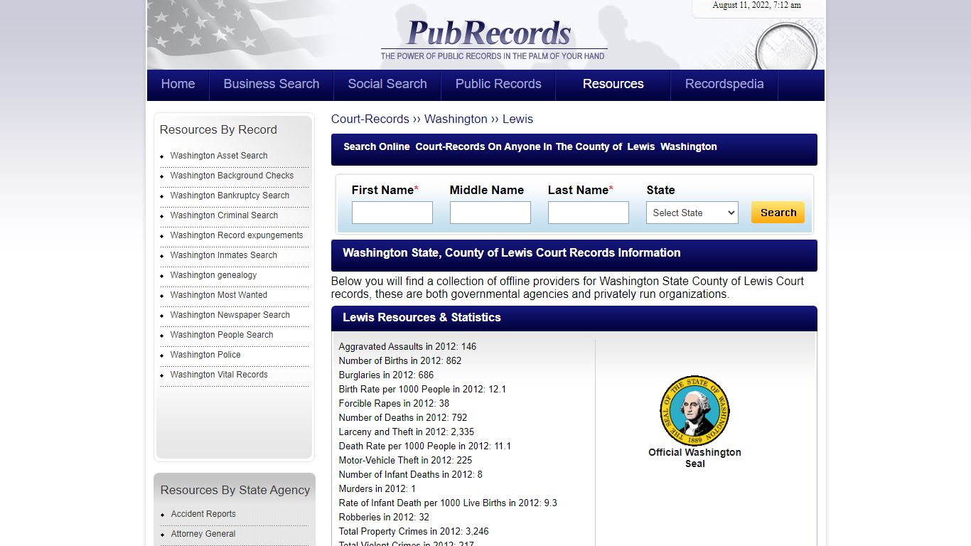 Lewis County, Washington Court Records - Pubrecords.com